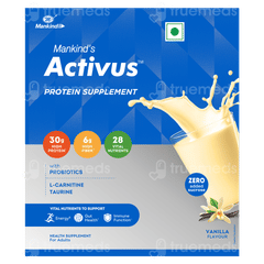 Activus Vanilla Flavour Zero Added Sucrose Refill Powder 200Gm